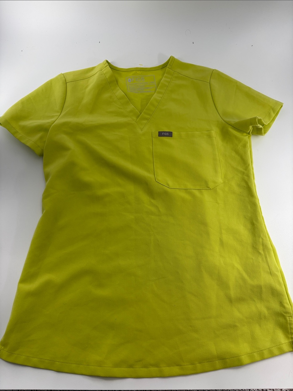 Figs Women’s Catarina Scrub Top Citrine Green